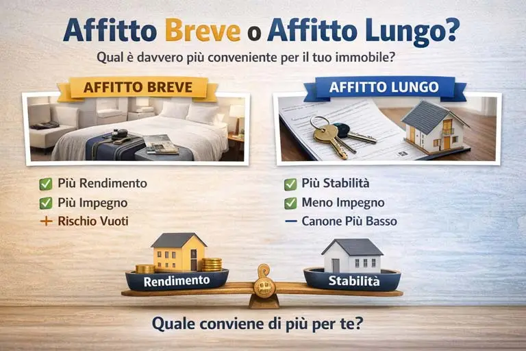 Comparazione affitto breve e lungo